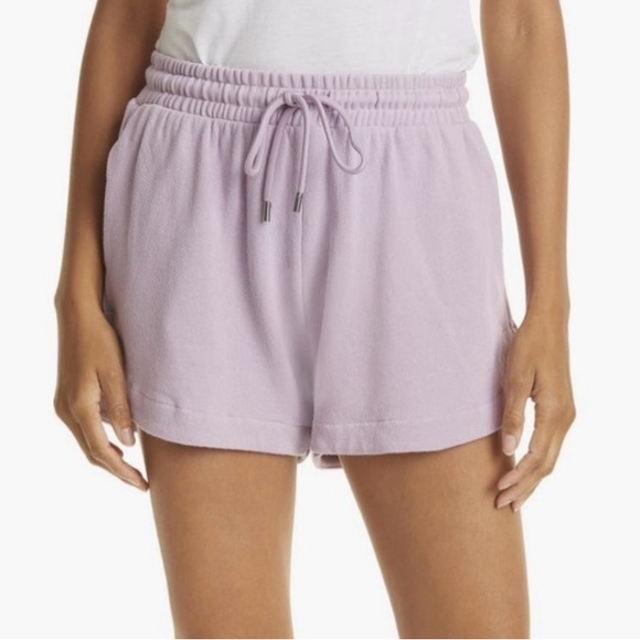 ATM Anthony Thomas Melillo Athletic Shorts High-Waisted Drawstring Lilac Small - Picture 1 of 16